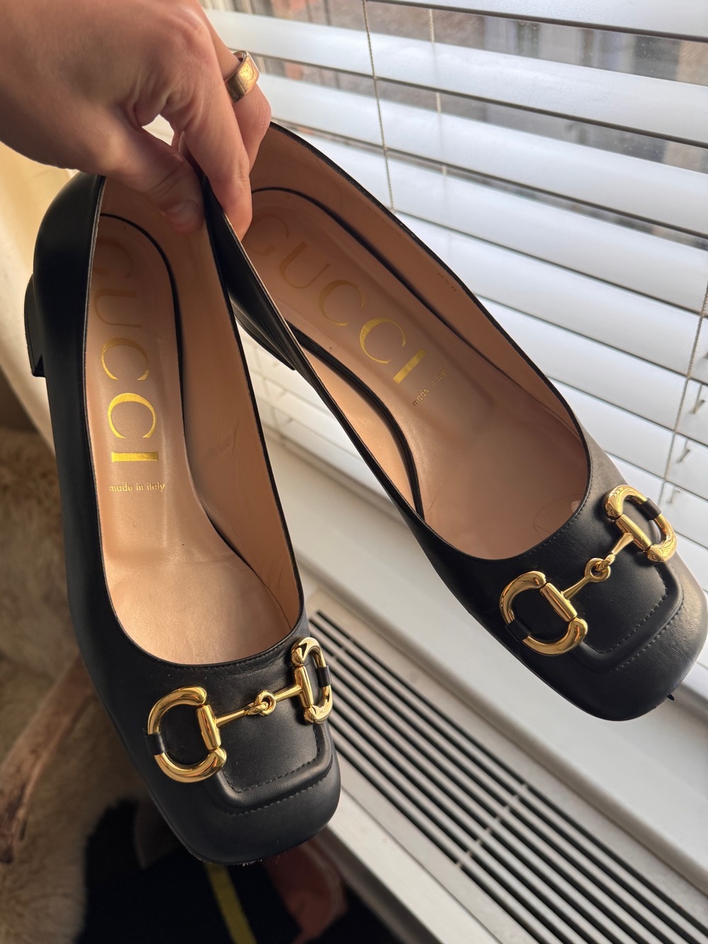 Gucci Low Heel Horsebit Ballet Flats